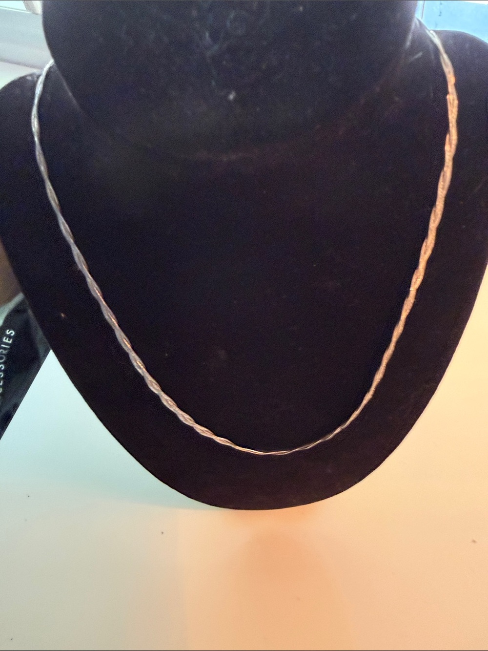 Twisted Rope S sterling silver Necklace